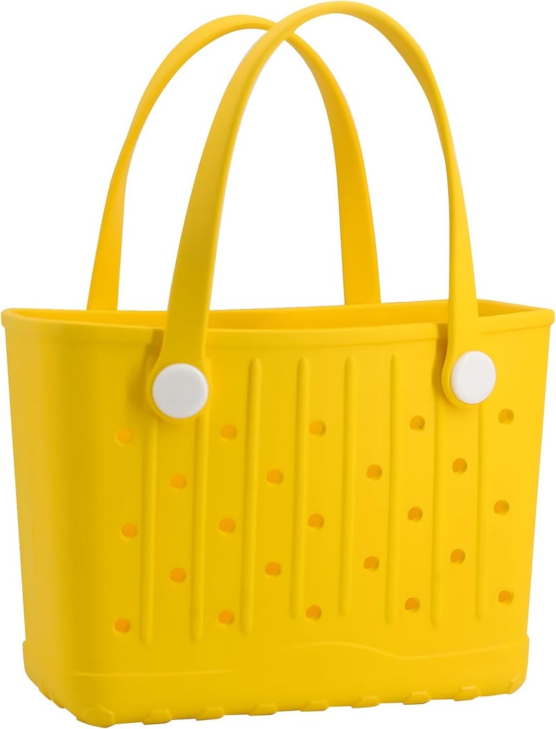 CXY Store Rubber Tote Bag Small Beach Bag Waterproof Beach Tote Washable Travel Handbag for Sport Boat Market Outdoor - Image 1